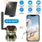 1Pc 4G 4K 30FPS Solar Trail Camera Outdoor Wildlife Camera Motion Activated IP66 Waterproof With 140 Degree Viewing Angle No Glow Night Vision SIM Card APP Control No WiFi Needed